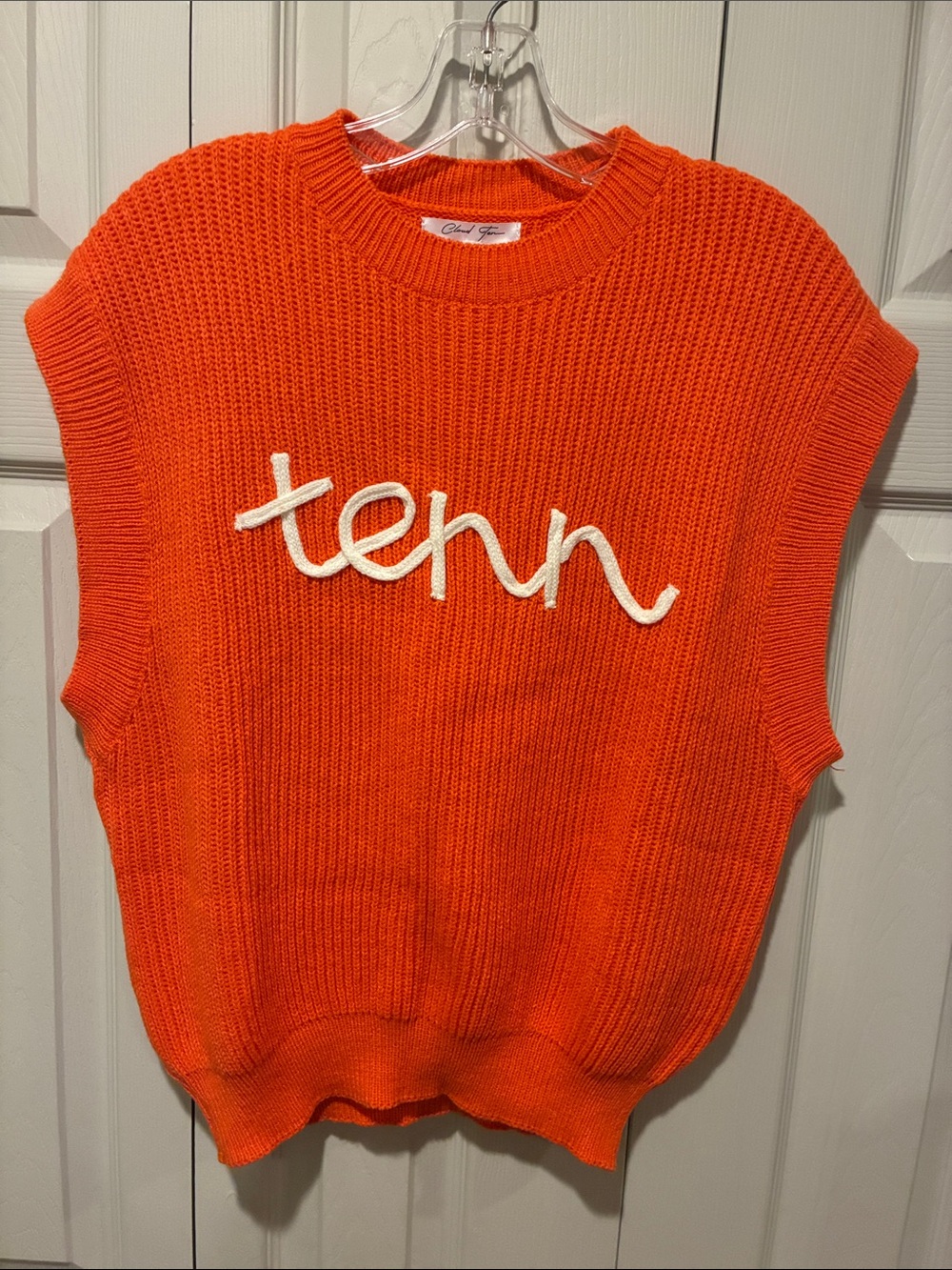 NWT CloudTen Tennessee Volunteer Orange Sleeveless Sweater, S